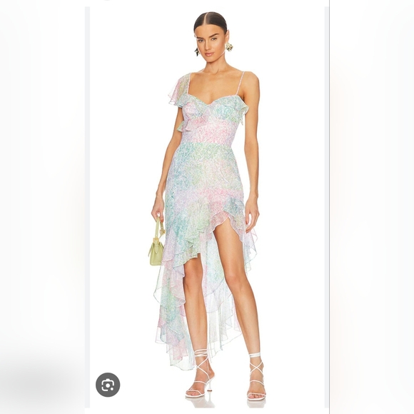 Amanda Uprichard Lively Floral Asymmetric Dress size S